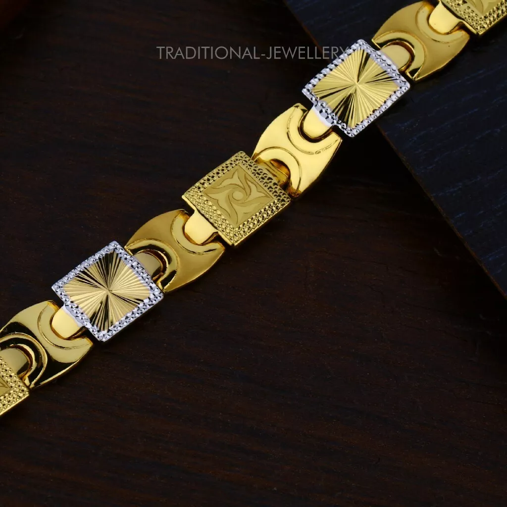 1 GRAM GOLD BRACELET FOR MEN DESIGN A-269 – Radhe Imitation