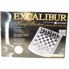 Excalibur King Master Electronic 2 In 1 Chess & Checker Game Learn or Advanced