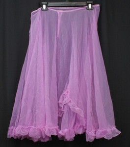 Vtg  Skirt Long Sheer Sweep Cancan Layering Festival Fairy Dance Costume Gypsy L