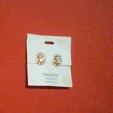 Vintage NWT - IONALITE- "Gems by Jim" Made in USA - Clip Earrings - Unique/Rare