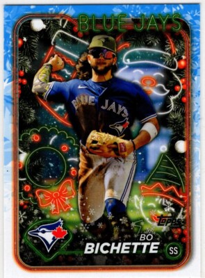 2024 Topps Holiday Baseball Bo Bichette No. H33 Toronto Blue Jays