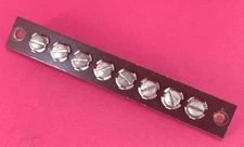8 LUG SCREW TERMINAL STRIP FOR SPEAKERS OR ANTENNA CONNECTION ~ VINTAGE