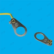 3x 10mm Earth Tags; Attachment to Metallic Electrical Light Fittings, Chandelier
