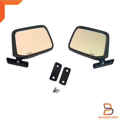 Black Pair Side View Door Wing Mirror Assy For Nissan Datsun Black Pair Side View Door Wing Mirror Assy For Nissan Datsun