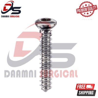 Set of 50Pcs Cortical Screws 4.5 mm, Self Tapping