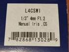 Rainbow CCTV L4CSWI Lens 1/3" 4mm F1.2 Manual IRIS CS MADE IN JAPAN 782868130289