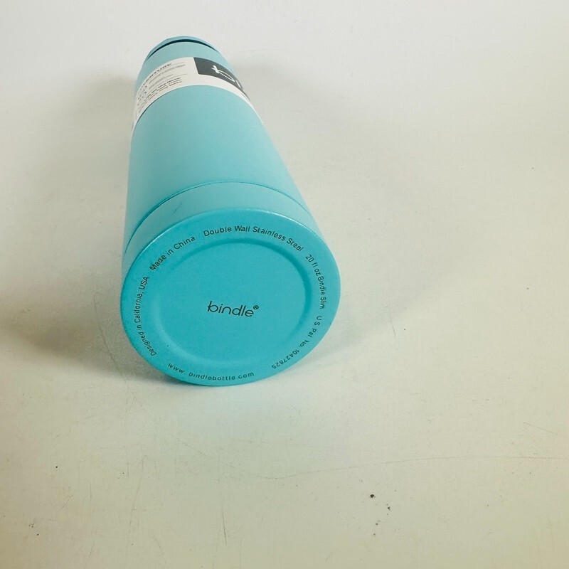 Bindle Sip & Stash AQUA Water Bottle 24oz Bottom Storage Vacuum