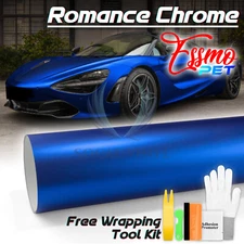 ESSMO PET Romance Chrome Klein Blue Auto Car Vehicle Vinyl Wrap Decal Sticker