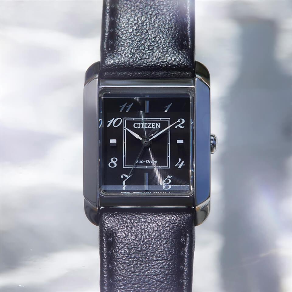 CITIZEN L SQUARE Collection EW5600-10E Eco-Drive Solar Watch Black