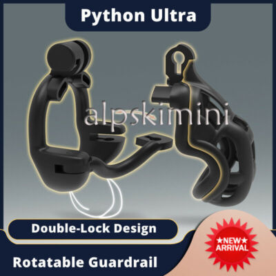 2022 NEW Python Ultra 3D Printed Double-Lock Rotatable Guardrail Chastity Device
