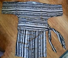 Lady Carol 2-pc Sz 14 Blouse  Skirt set Toupe  Black See Notes About Sizing