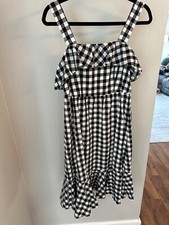 jcrew gingham dress - Black and White - Midi Length - Size 6
