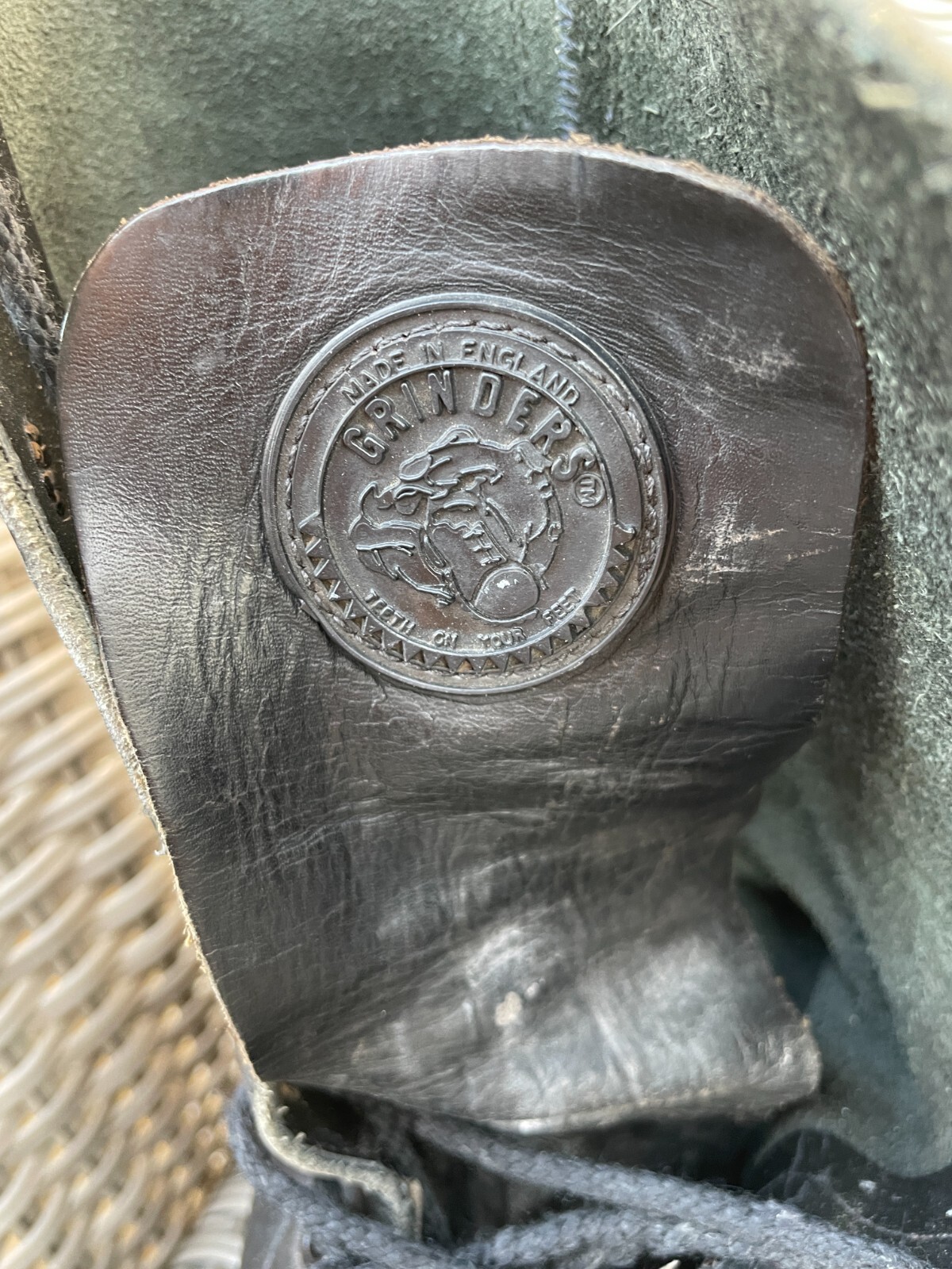 Men's Grinders Black 14 Hole Men's Safety Steel Toe Boots, Workwearor