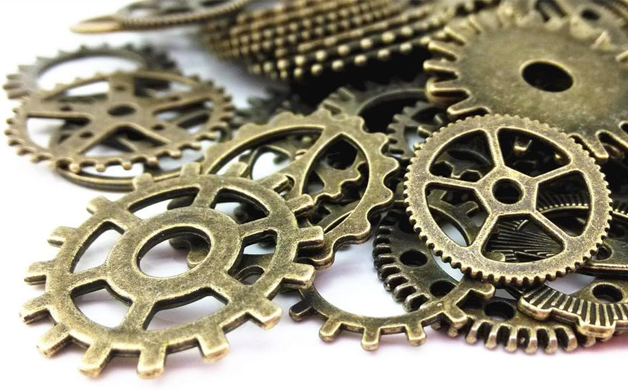100g Di Ingranaggi Steampunk Vintage + 39 Chiavi Decorative: Ciondoli In Metallo Misti Per Creazioni Fai Da Te, Bigiotteria E Scrapbooking