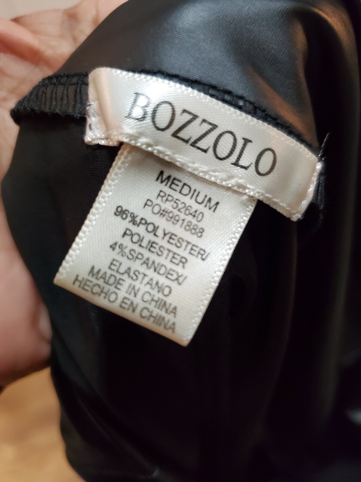 Bozzolo Women's Solid Black Polyester Mid Rise Co… - image 5