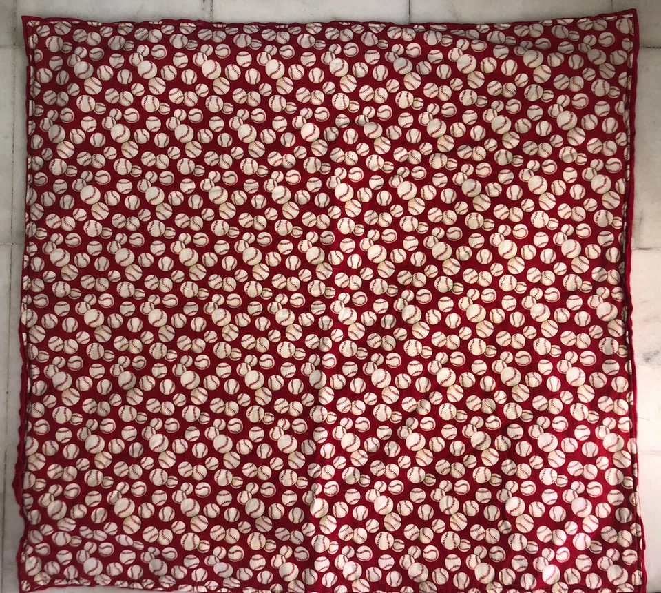 Pelotas de béisbol MLB rojo y blanco polar algodón bebé manta deportes 36x34 béisbol Foto 4 de 4