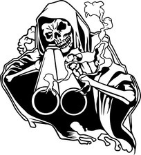 Skull Death Aufkleber XXL 55 CM RIESEN Totenkopf Tod Auto Sticker Schädel 