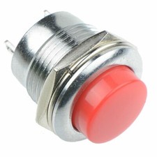 Red or Black Off-(On) Metal 16mm Round Momentary Push Button Switch 3A SPST