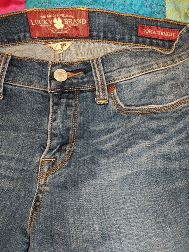 Lucky Brand Jeans size 6/28 Sofia Straight Leg 31.5 inseam Great Condition! - Picture 5 of 7
