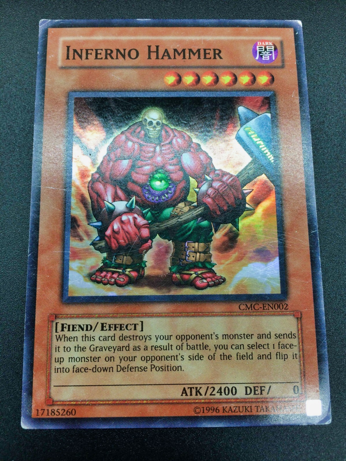 Yugioh Unlimited Edition Inferno Hammer Super Rare Holo CMC-EN002 HP/PL |  eBay