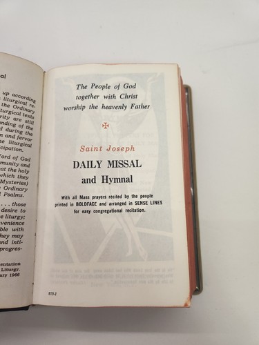 Vintage New Saint Joseph Daily Missal And Hymnal Catholic Prayer Book HC - Picture 2 of 3