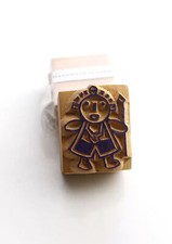 A Happy Boy Carved Wooden Block Print for Paper and Creative Crafts