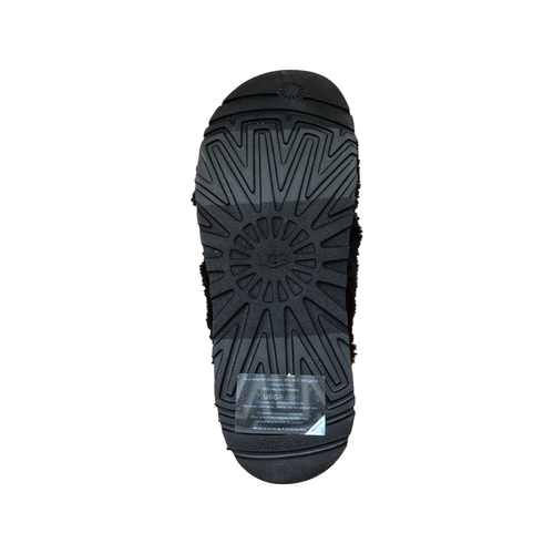 UGG Women's Fuzz Sugar Cross Slide Slippers 1120860 Black Natural Pink Hickory | eBay
