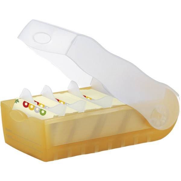 Han scatola schedario croco arancione translucido 998-613 numero max di schede