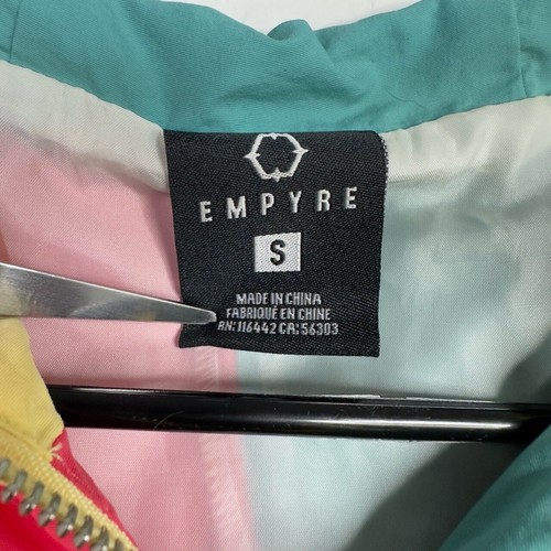 Empyre Sweatshirt Mens S Colorblock Half Zip Hooded Windbreaker Y2k Streetwear - Picture 4 of 10