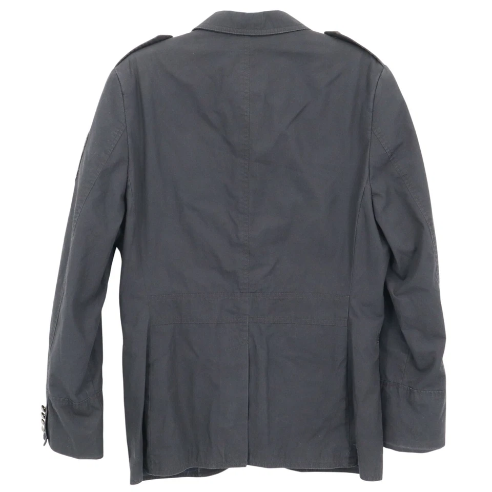 Blazer Express Para Hombre S Azul Marino Inspirado Militar Dapper Profesional Contemporáneo Foto 4 de 4