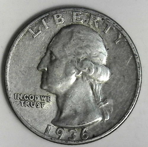 Vintage silver 1936  Washington Quarter Buy it now Free Shipping in USA  #3