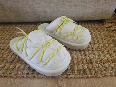 UGG HI SHINE SPACESLIDER SLIDE WHITE WOMEN'S US SIZE 8