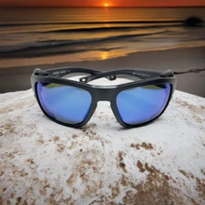 Costa Del Mar KING TIDE 8	Matte BLACK PEARL Frame Blue 580 Glass lens NEW