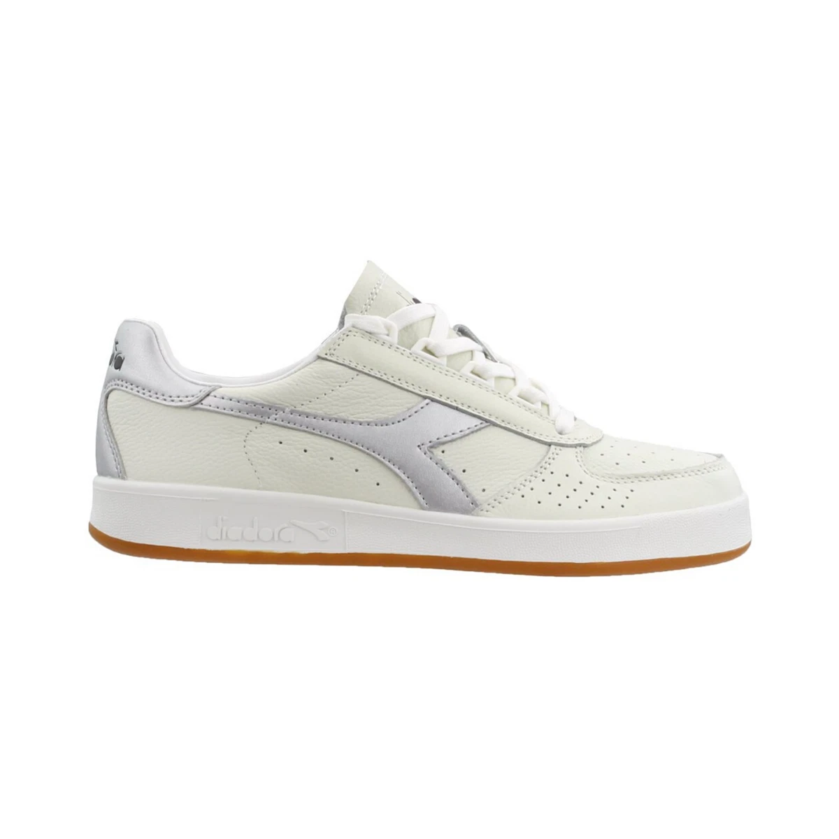Diadora Borg Elite White Silver 173090 C0516 Mens Trainers RRP 75 CLEARANCE