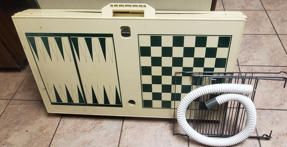 Vintage Camping Kitchen Portable Folding Counter Sink & Game Table