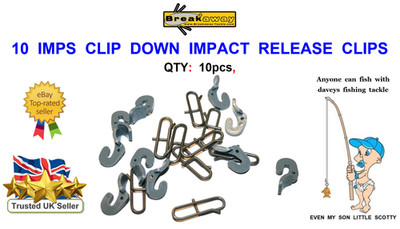 10 BREAKAWAY IMPS MEERESANGELN FAST LINK SCHNELLSPANNER SCHLAGHAKEN KÖDER CLIP DOWN