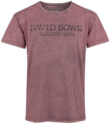 David Bowie T-Shirt Herren Aladdin Sane koralle Band-Merch, Bands