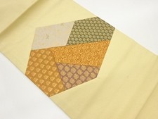 7460309: JAPANESE KIMONO JAPANESE HIRAKI NAGOYA OBI / KIN-TOSHI / WOVEN TRADITIO