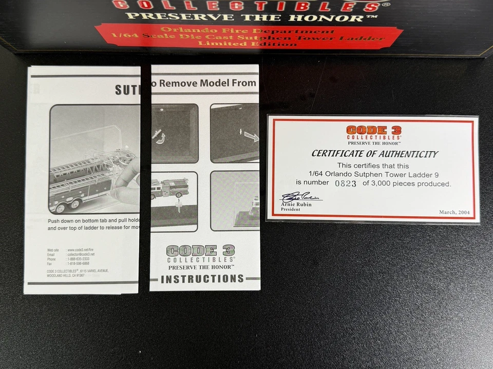 CODE 3 COLLECTIBLES Orlando Fire Department Tower Ladder 9 - BRAND NEW - Image 2 of 4