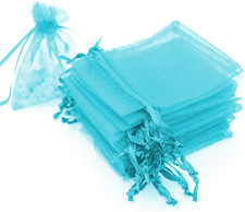 100/200PCS Organza Gift Candy Sheer Bags Mesh Jewelry Pouches Drawstring Bulk fo