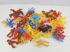 Vintage Cowboys  Indians Plastic Figures Lot of 59 Various Colors