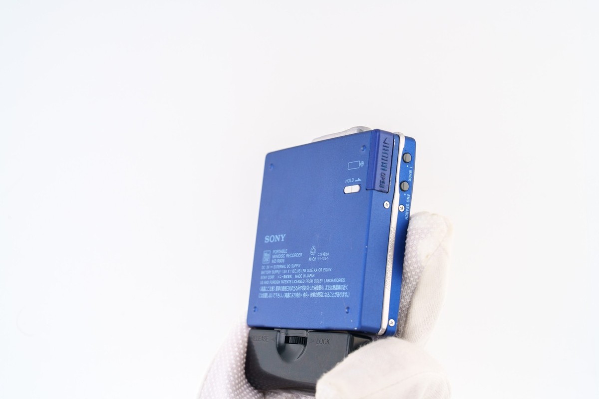 Sony MZ-R909 MD Minidisc Walkman w/AA sidecar (Blue) [DEMO / PLAYS