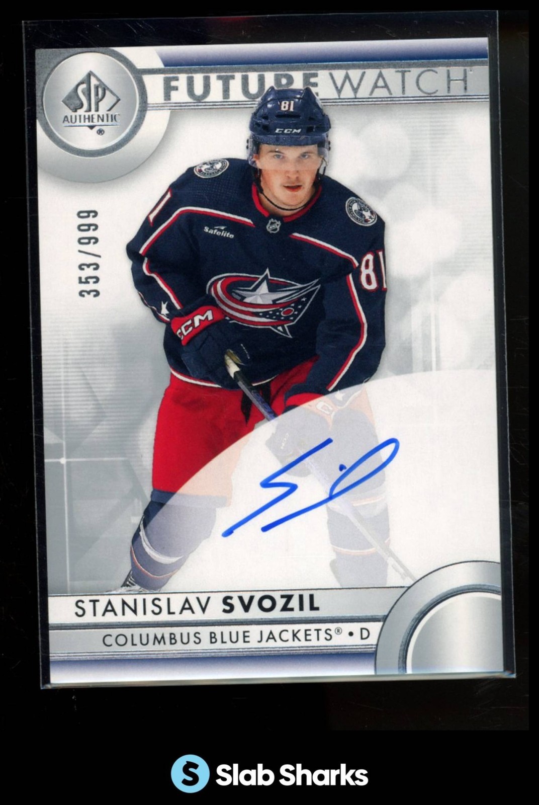 2023 SP AUTHENTIC #180 STANISLAV SVOZIL AUTO RC FUTURE WATCH ROOKIE /999