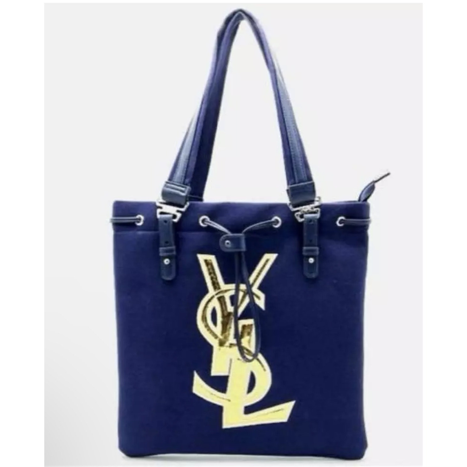 SAINT LAURENT Borsa YSL blu scuro nuova