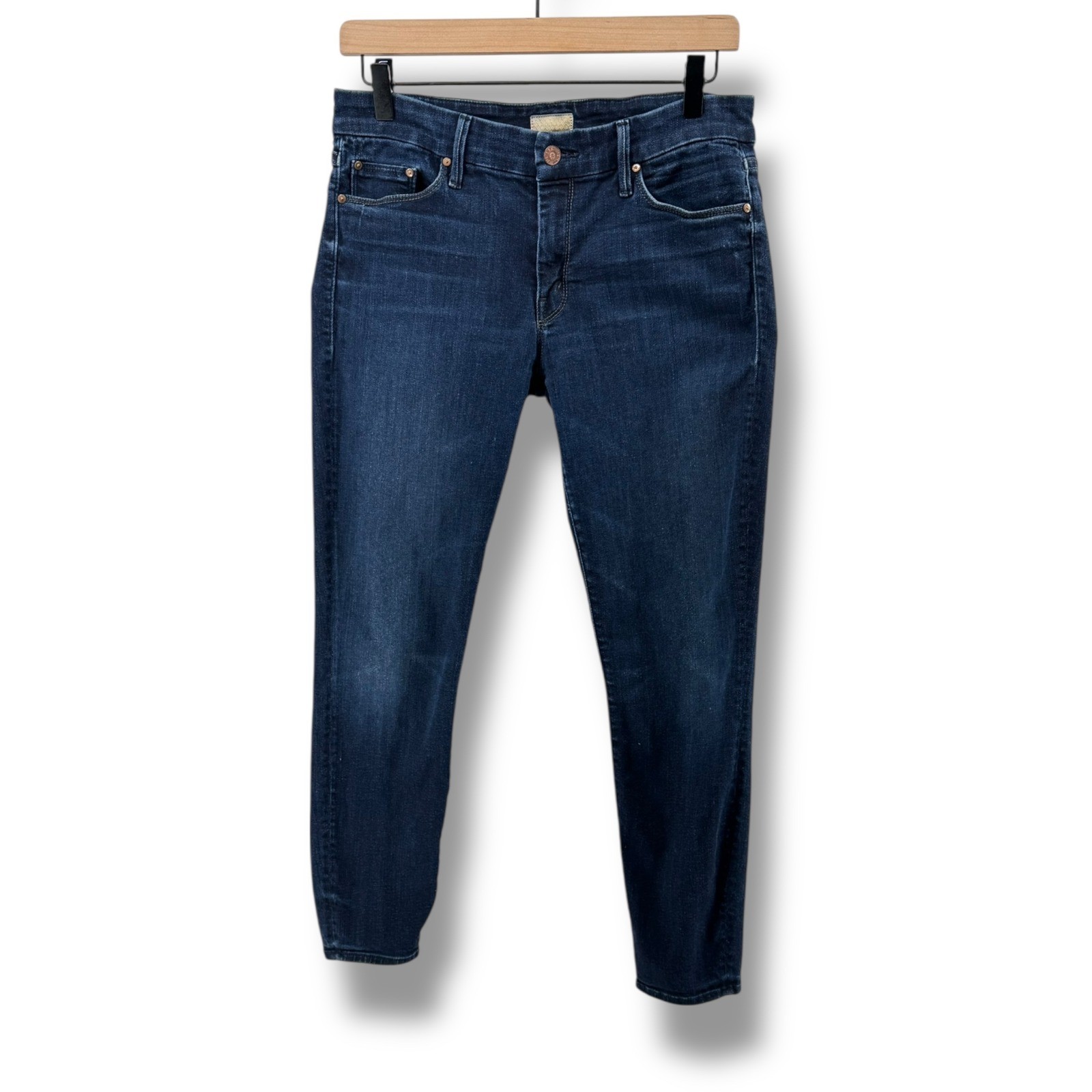 Mother The Looker Crop Women 30 Dark Blue Jeans Ink & Paper USA Designer