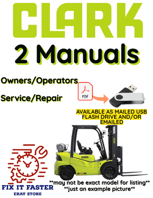 #ad #ad CLARK GPX 25 GPX25 FORKLIFT OPERATORS SERVICE REPAIR SHOP MANUAL PDF ON USB $45.00