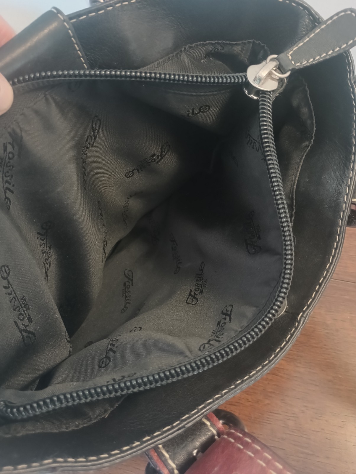 Fossil Patchwork Leather Handbag Purse Animal Pri… - image 8