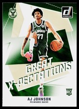 AJ Johnson 2024-25 Donruss Great X-Pectations #6 Milwaukee Bucks