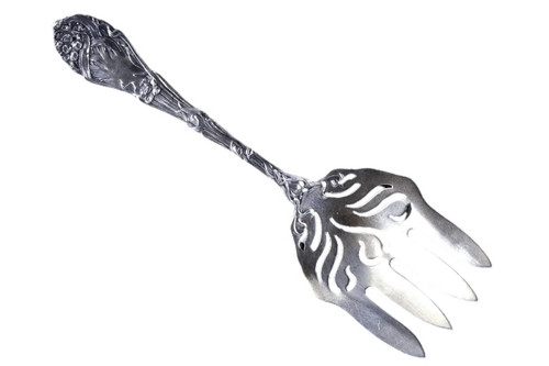 c1905 R Blackington Art Nouveau American Sterling Serving fork