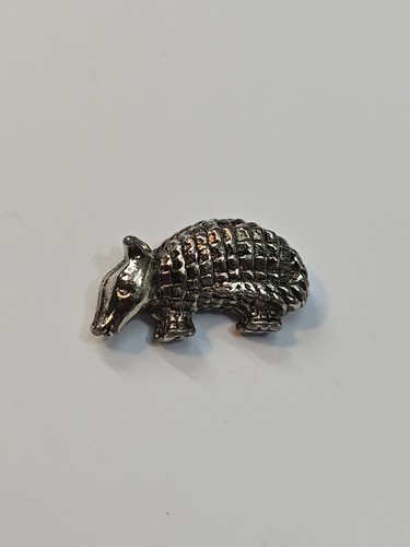Tiny Armadillo Tie Tack Lapel Pin Very Small Size